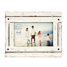 Load image into Gallery viewer, Homestead 4-inch x 6-inch Distressed Wood Picture Frame, White