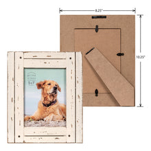 Load image into Gallery viewer, Homestead 5-inch x 7-inch Distressed Wood Picture Frame, White