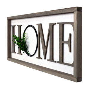 Home Rustic Real Barnwood Whitewashed Plaque