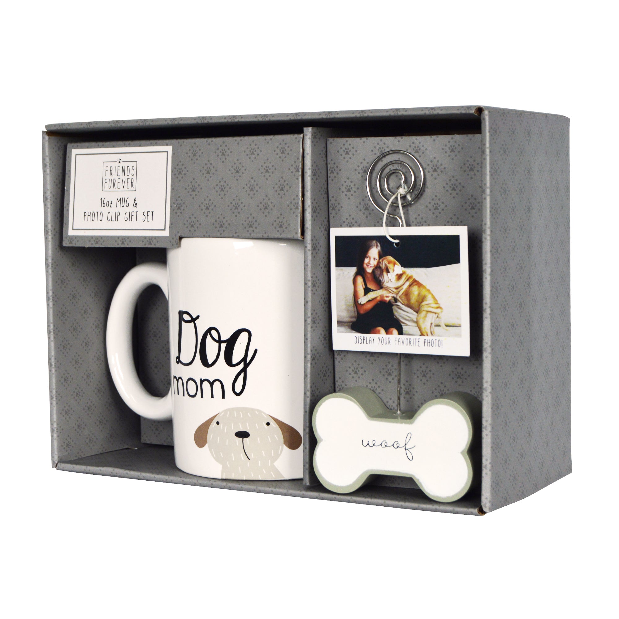 Dog Mom 5 x 7-inch Photo Clippie and Ceramic Coffee Mug Gift Set