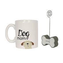 Load image into Gallery viewer, Dog Mom 5 x 7-inch Photo Clippie and Ceramic Coffee Mug Gift Set