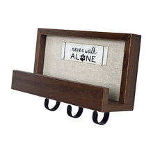 Load image into Gallery viewer, Never Walk Alone Decorative Plaque with 3 Wall Hooks
