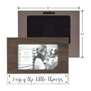 Enjoy the Little Things 4-inches by 6-inches Plank Horizontal Picture Frame