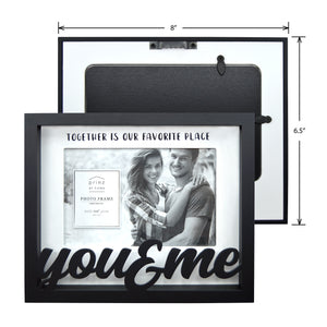 You & Me 4 x 6-inch Shadow Box Word Picture Frame, Black