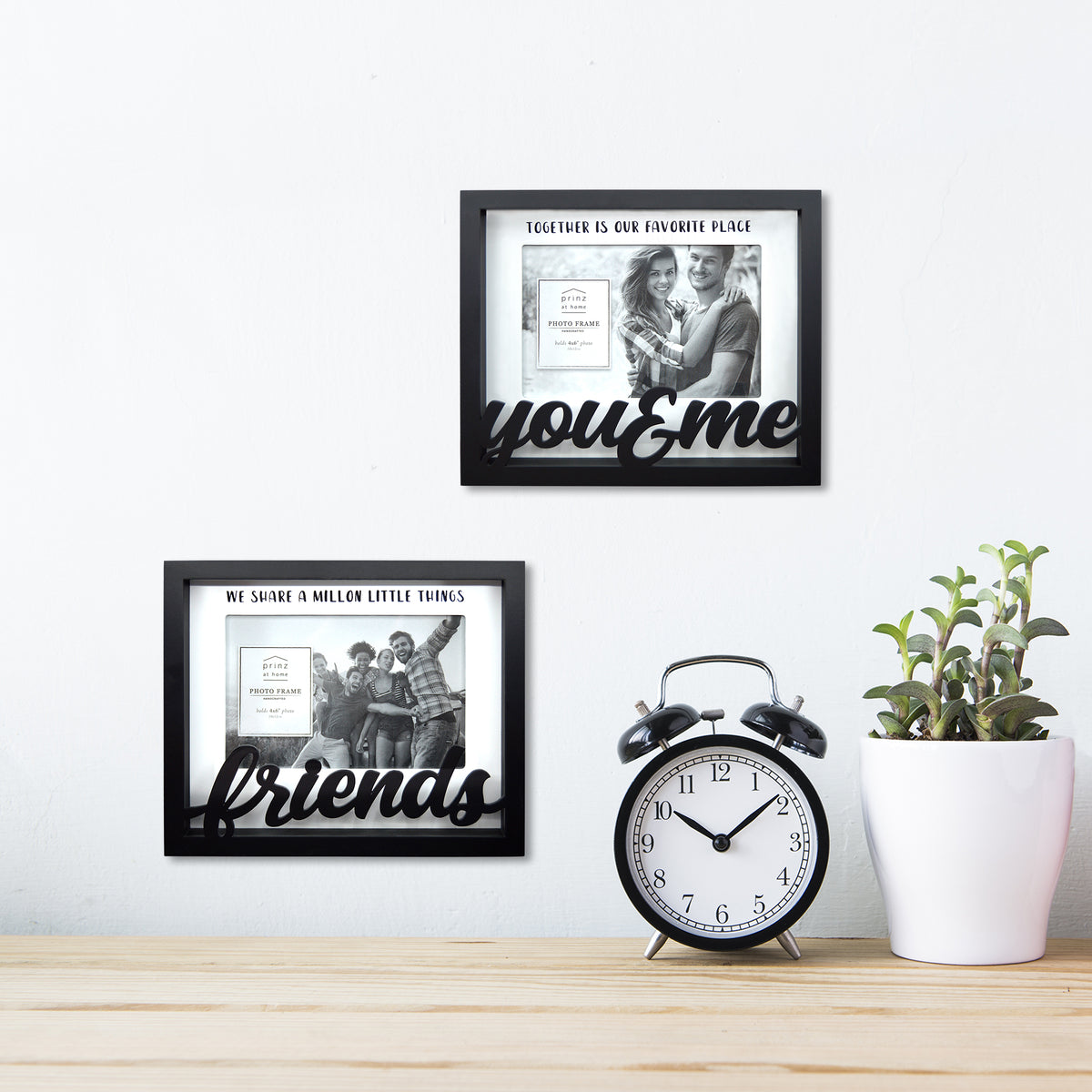 Double Matted Gray 8 X 10 to 4 X 6 You and Me Sentiment Picture Frame –  Prinz At Home