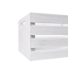Load image into Gallery viewer, Distressed White 13.4&#39;W x 9.5&#39;H Nesting Storage Crates, Set of Three