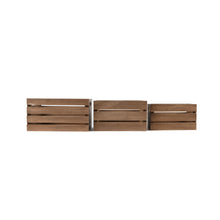 Load image into Gallery viewer, Distressed Brown 13.4&#39;W x 9.5&#39;H Nesting Storage Crates, Set of Three