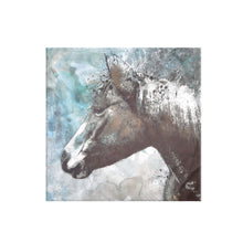 Load image into Gallery viewer, Teal Horse Portrait 35&quot; X 35&quot; Animals Wrapped Canvas Wall Art, by Prinz