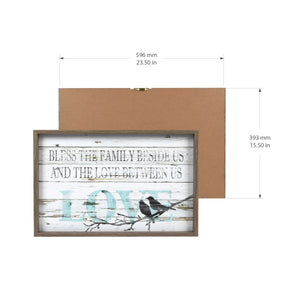 Family Love 23.5" X 15.5" Typography Reversed Box Framed Wall Art, by Prinz