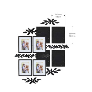 7 Piece 18" X 32" Memories Wall Collage Picture Frame Set, Black