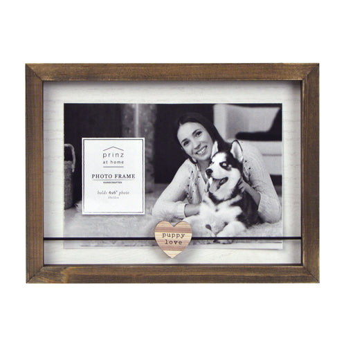 Puppy Love Boxed Wood Picture Frame