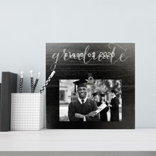 Load image into Gallery viewer, Class of 2020 Shiplap Clip Graduation Picture Frame 9-inches by 9-inches Black