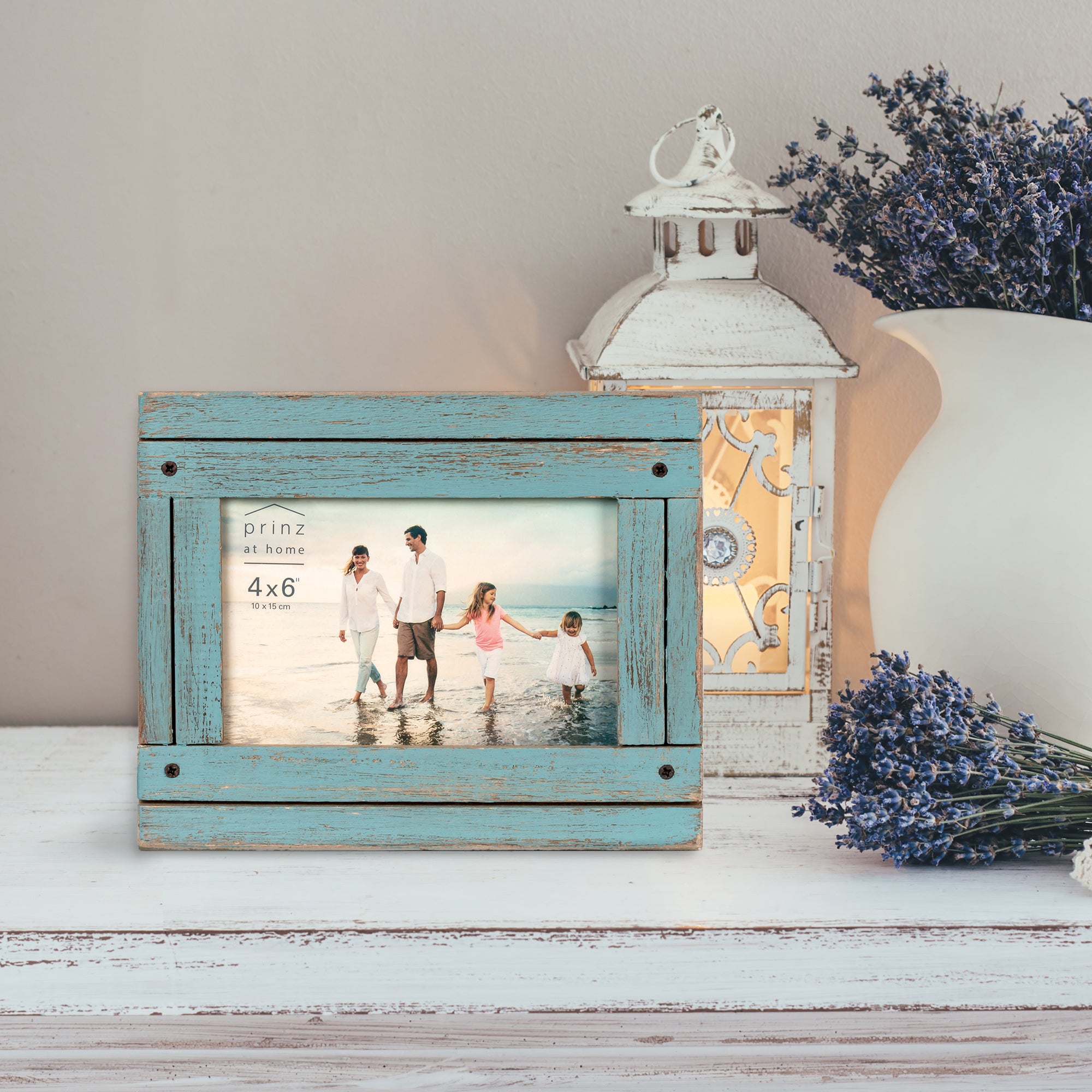 Prinz Homestead 4 x 6 Picture Frame Distressed Blue