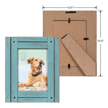 Load image into Gallery viewer, Homestead 5-inch x 7-inch Rustic Wood Picture Frame, Distressed Blue