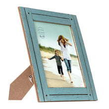 Load image into Gallery viewer, Homestead 8-inch x 10-inch Rustic Wood Picture Frame, Distressed Blue