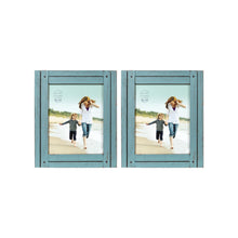 Load image into Gallery viewer, Set of Two, Homestead 8-Inch by 10-Inch Rustic Frame, Coastal Blue