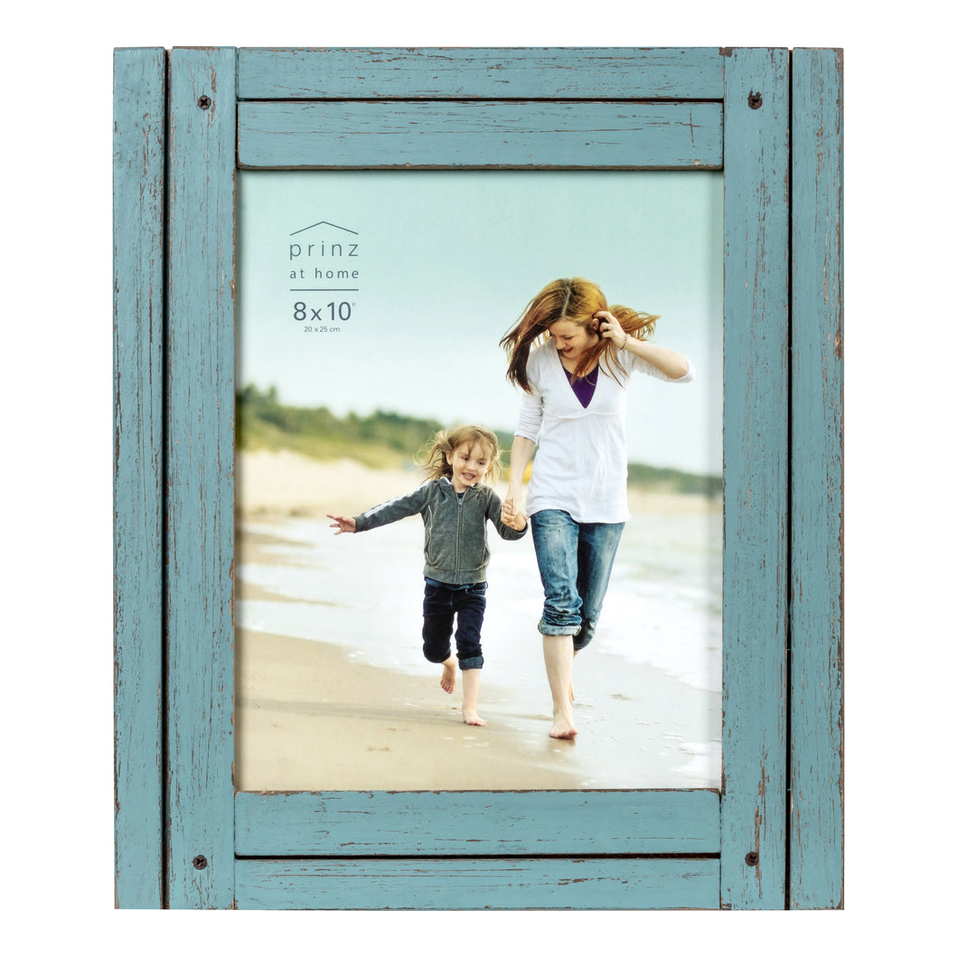 Set of Two, Homestead 8-Inch by 10-Inch Rustic Frame, Coastal Blue