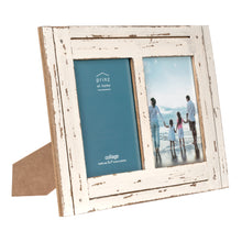 Load image into Gallery viewer, Homestead Collage 5-inch by 7-inch Picture Frame for Two Photos, Distressed White