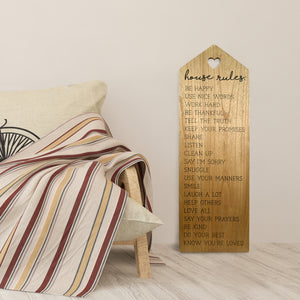 House Rules Decorative Leaning Wall Sign