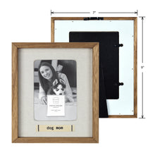 Load image into Gallery viewer, Dog Mom Boxed Wood 4 x 6-inch Picture Frame with Linen Mat