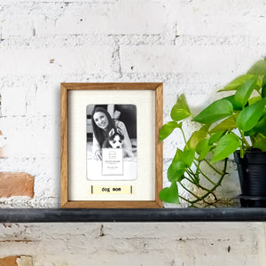Dog Mom Boxed Wood 4 x 6-inch Picture Frame with Linen Mat