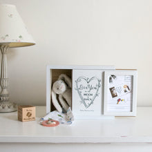 Load image into Gallery viewer, Decorative Baby Photo Keepsake Box, White