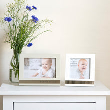 Load image into Gallery viewer, Little One Metal Band Horizontal Glossy 4 x 4-inch Picture Frame