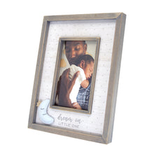 Load image into Gallery viewer, Dream On Little One Plush Moon 4 x 6-inch Wood Picture Frame