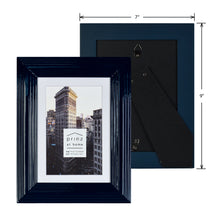 Load image into Gallery viewer, Midtown High Gloss Midnight Blue 4 x 6 Molded Modern Frame