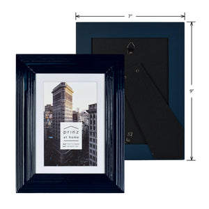Midtown High Gloss Midnight Blue 4 x 6 Molded Modern Frame