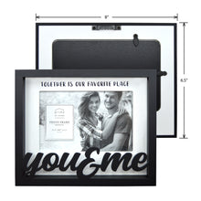 Load image into Gallery viewer, You &amp; Me 4 x 6-inch Shadow Box Word Picture Frame, Black