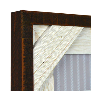 Reclaimed 4 x 6-inch Crosshatch Rustic Wood Picture Frame, Walnut-White