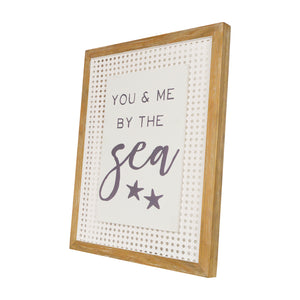 New View Studio 16"x 20" You and Me by the Sea Decorative Rattan Wall Art
