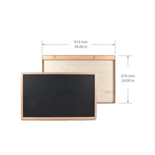 Load image into Gallery viewer, Wall-Mounted Natural 36&#39; X 24&#39; Folding Murphy Desk with Chalkboard