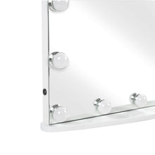 Load image into Gallery viewer, White Vanity Mirror with 18 LED Lights, 25&quot; Inch Hollywood Lighted Makeup Mirror, Wall Mounted or Tabletop