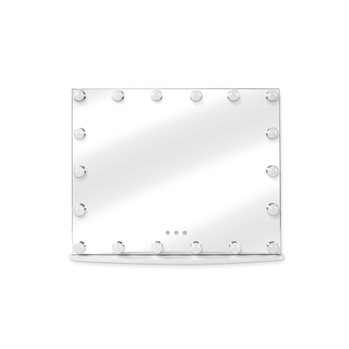 White Vanity Mirror with 18 LED Lights, 25
