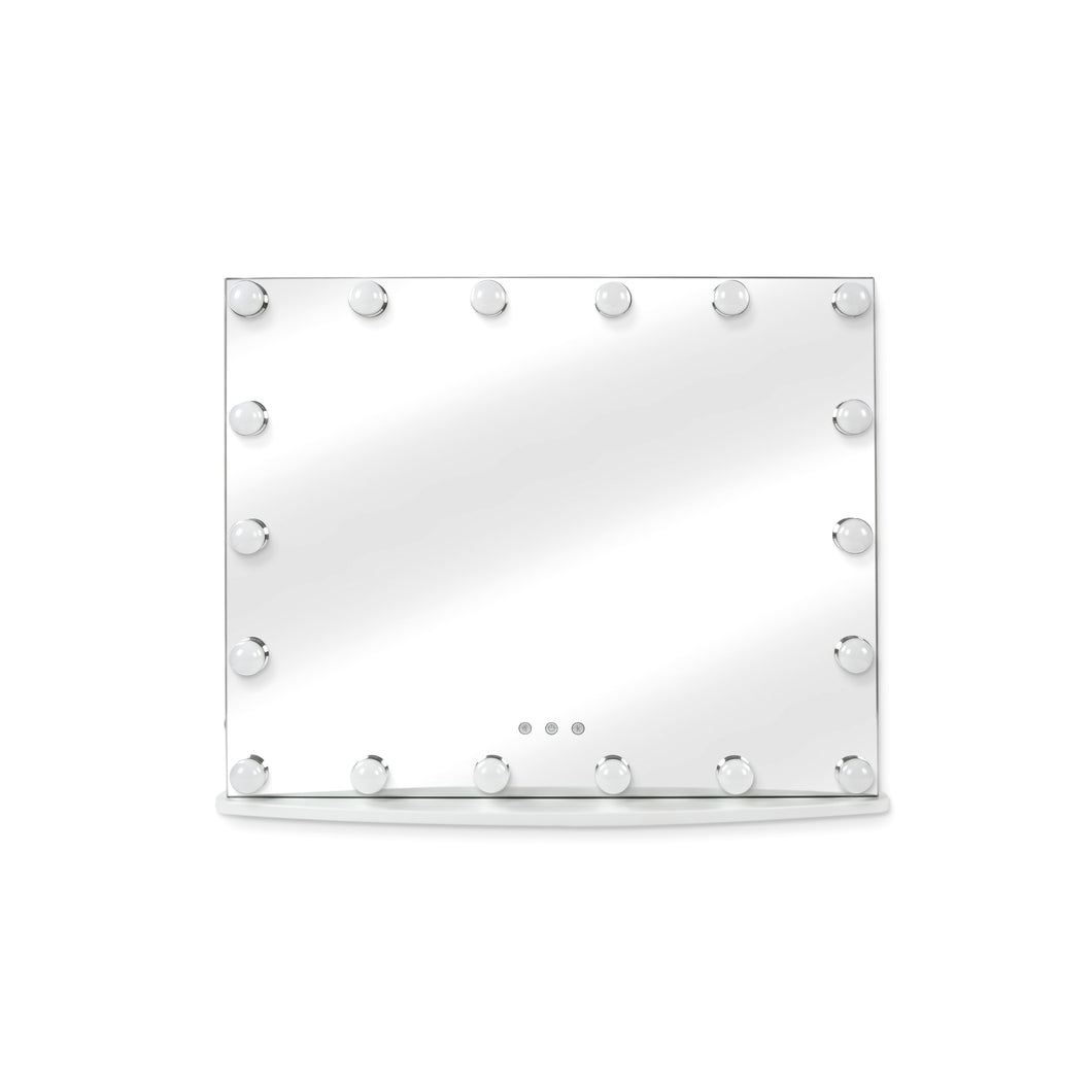 White Vanity Mirror with 18 LED Lights, 25