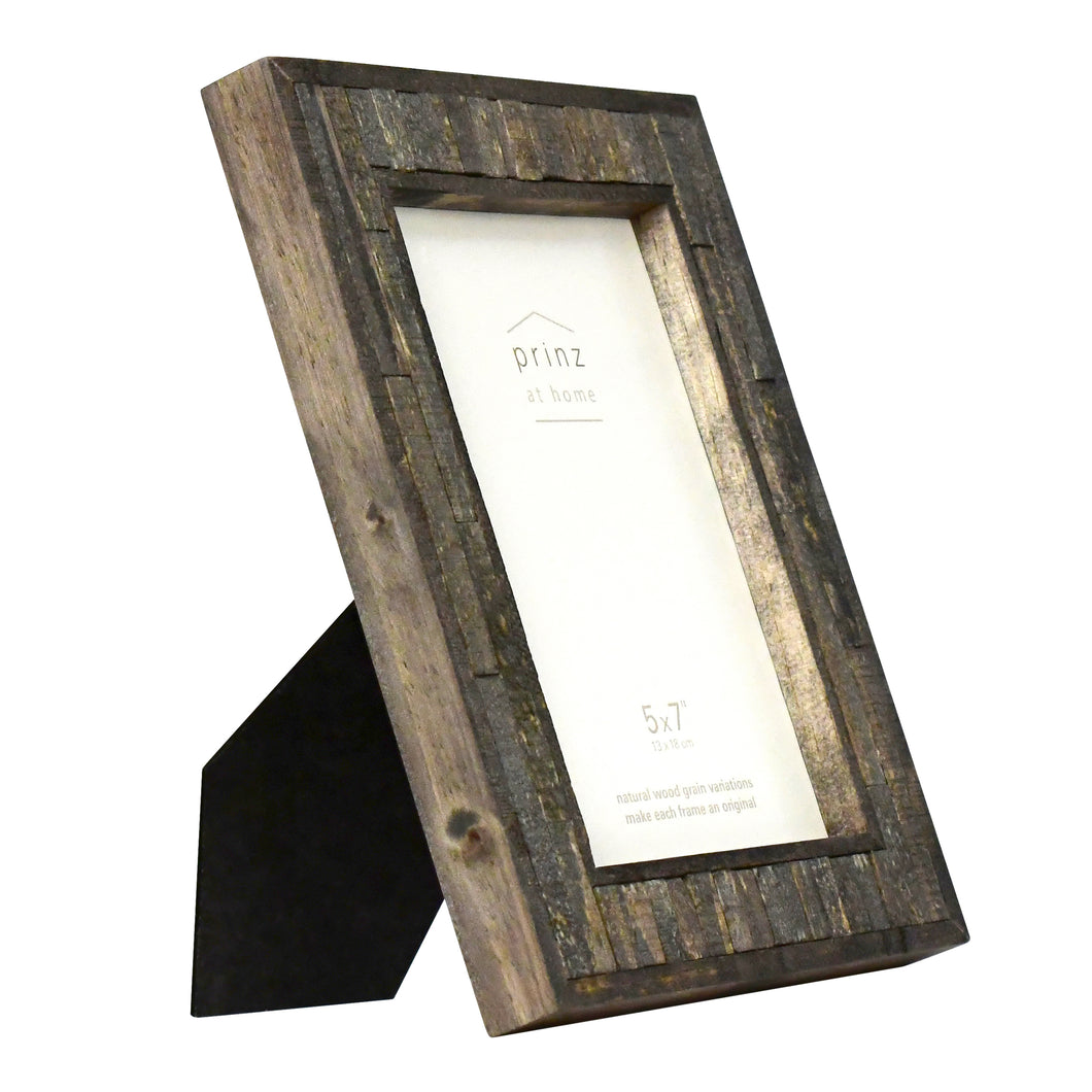 Pallet Light Black 5x7 Textured Natural Wood Picture Frame