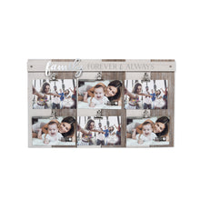 Load image into Gallery viewer, 6 Photo Opening Family Forever Always Sentiment Collage Picture Frame with Metal Word