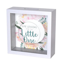 Load image into Gallery viewer, Wooden 6 x 6 Baby Fund Glass Front Box Bank, White