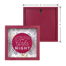 Load image into Gallery viewer, Wooden 6 x 6  Girls Night Fund Shadowbox Bank, Red