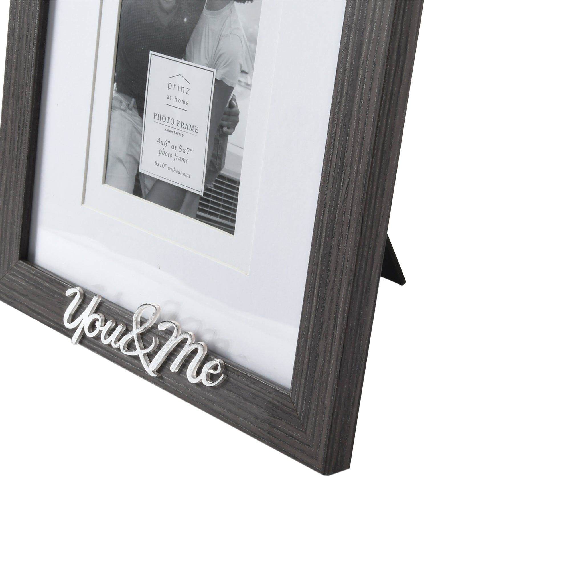 Double Matted Gray 8 X 10 to 4 X 6 You and Me Sentiment Picture Frame –  Prinz At Home