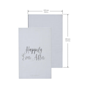 Linen Happily Ever After Coffee Table Photo Album for 180 4x6 Photos, Gray
