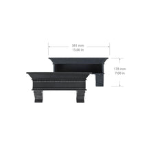 Load image into Gallery viewer, Rustic Wood Beaded 15&quot; Floating Wall Shelf with Corbels, Black