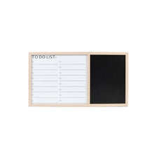 Load image into Gallery viewer, Framed Wall Mounted 26 x 14-inch Dry Erase To-Do List &amp; Chalkboard, Tan