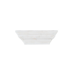 15" White Wash Crown Molding Wood Shelf, Contemporary Floating Wall Shelf