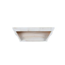 Load image into Gallery viewer, 15&quot; White Wash Crown Molding Wood Shelf, Contemporary Floating Wall Shelf