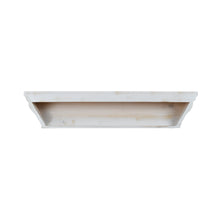 Load image into Gallery viewer, 24&quot; Crown Molding Floating Wood Shelf, Contemporary Wall Shelf, Whitewash