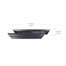 Load image into Gallery viewer, Large 36&quot; Black Wash Crown Molding Wood Shelf, Contemporary Floating Wall Shelf