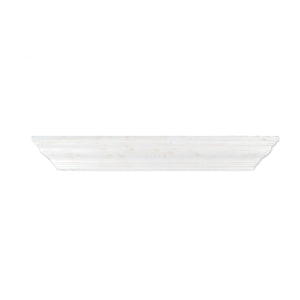 36" Crown Molding Floating Wood Shelf, Contemporary Wall Shelf, Whitewash